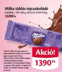 EcoFamily Milka táblás tejcsokoládé ajánlat