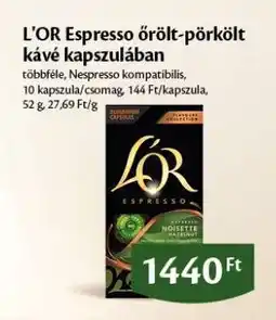 EcoFamily L'OR Espresso őrölt-pörkölt kávé kapszulában ajánlat