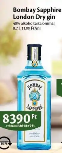 EcoFamily BOMBAY SAPPHIRE London Dry Gin ajánlat