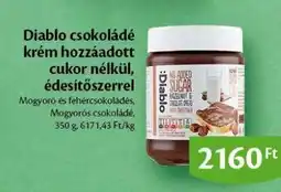 EcoFamily Diablo csokoládé krém hozzáadott cukor nélkül, édesítőszerrel ajánlat