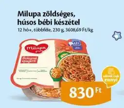 EcoFamily Milupa zöldséges, húsos bébi készétel ajánlat