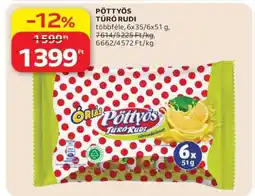 Auchan PÖTTYÖS Túró Rudi ajánlat