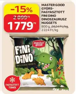 Auchan Master Good gyorsfagyasztott Fini Dino Dinoszaurusz Nuggets ajánlat