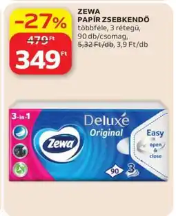 Auchan Zewa Papír zsebkendő ajánlat