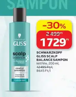 Auchan SCHWARZKOPF GLISS SCALP BALANCE SAMPON ajánlat