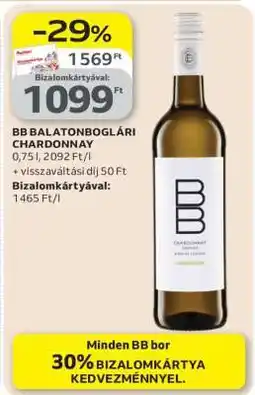 Auchan BB BALATONBOGLÁRI CHARDONNAY ajánlat