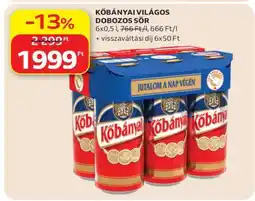 Auchan Kőbányai Világos Dobozos Sör ajánlat