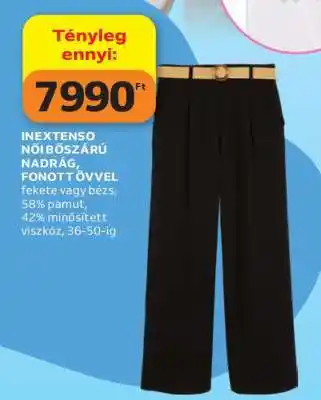 INEXTENSO NŐI BŐSZÁRÚ NADRÁG, FONOTT ÖVVEL