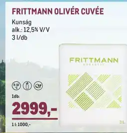 Metro FRITTMANN OLIVÉR CUVÉE ajánlat