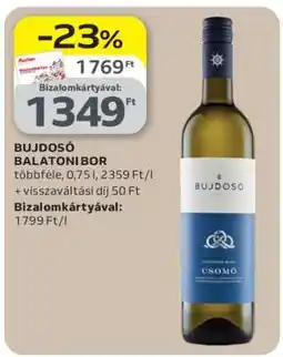 Auchan BUJDOSÓ BALATONI BOR ajánlat