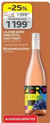Auchan LAJVER ZERO SZŐLŐITAL VAGY MUST ajánlat
