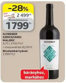 Auchan SCHIEBER SZEKSZÁRDI MALBEC ajánlat