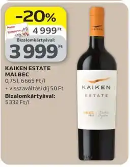 Auchan KAIKEN ESTATE MALBEC ajánlat