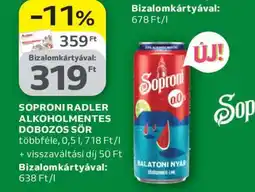 Auchan Soproni Radler Alkoholmentes Dobozos Sör ajánlat