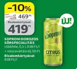 Auchan Soproni Dobozos Sörspecialitás ajánlat