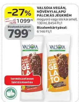 Auchan VALSOIA VEGÁN, NÖVÉNYI ALAPÚ PÁLCIKÁS JÉGKRÉM ajánlat