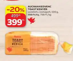 Auchan AUCHAN KEDVENC TOAST KENYÉR ajánlat