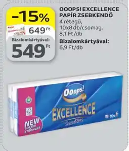 Auchan OOOPS! EXCELLENCE PAPÍR ZSEBKENDŐ ajánlat