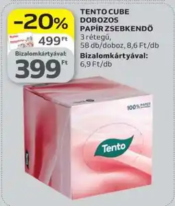 Auchan TENTO CUBE DOBOZOS PAPÍR ZSEBKENDŐ ajánlat