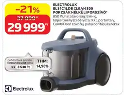 Auchan ELECTROLUX EL31C1DB CLEAN 300 PORZSÁK NÉLKÜLI PORSZÍVÓ ajánlat