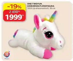 Auchan ONE TWO FUN UNIKORNIS PLÜSSFIGURA ajánlat