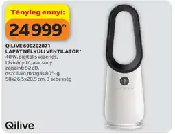 Auchan QILIVE 600202871 LAPÁT NÉLKÜLI VENTILÁTOR ajánlat