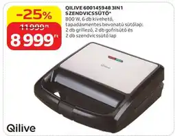 Auchan QILIVE 600145948 3IN1 SZENDVICSSÜTŐ ajánlat