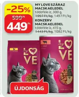 Auchan MY LOVE SZÁRAZ MACSKAELEDEL ajánlat