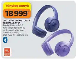 Auchan JBL T530BT BLUETOOTH FEJHALLGATÓ ajánlat