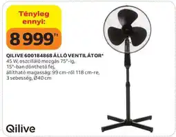 Auchan QILIVE 600184868 ÁLLÓ VENTILÁTOR ajánlat