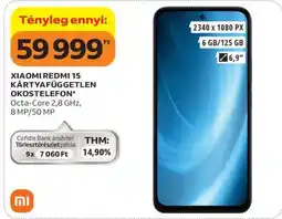 Auchan XIAOMI REDMI 15 KÁRTYAFÜGGETLEN OKOSTELEFON ajánlat