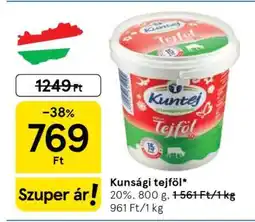 Tesco Kunsági tejföl ajánlat
