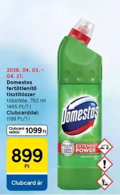 Tesco Domestos fertőtlenítő tisztítószer ajánlat