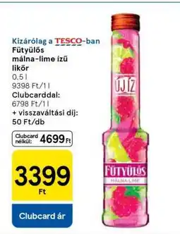 Tesco Fütyülős málna-lime ízű likőr ajánlat
