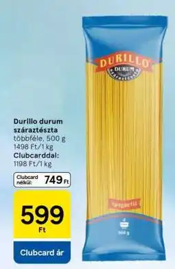 Tesco Durillo durum száraztészta ajánlat