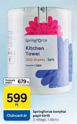 Tesco Springforce konyhai papírtörlő ajánlat
