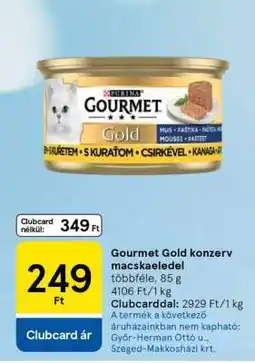 Tesco Gourmet Gold konzerv macskaeledel ajánlat