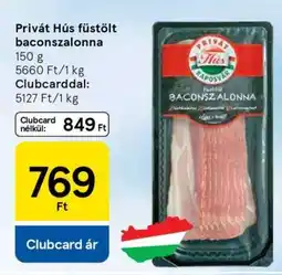 Tesco Privát Hús füstölt baconszalonna ajánlat