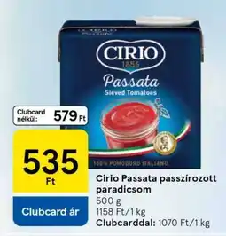 Tesco Cirio Passata passzírozott paradicsom ajánlat