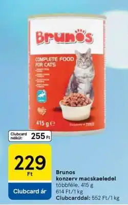 Tesco Brunos konzerv macskaeledel ajánlat