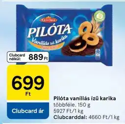 Tesco Pilóta vaníliás ízű karika ajánlat