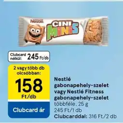 Tesco Nestlé gabonapehely-szelet vagy Nestlé Fitness gabonapehely-szelet ajánlat