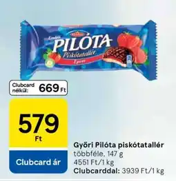Tesco Győri Pilóta piskótatallér ajánlat
