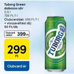 Tesco Tuborg Green dobozos sör ajánlat