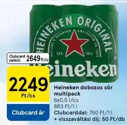 Tesco Heineken dobozos sör multipack ajánlat