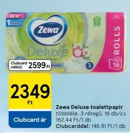 Tesco Zewa Deluxe toalettpapír ajánlat