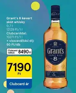 Tesco Grant's 8 kevert skót whisky ajánlat