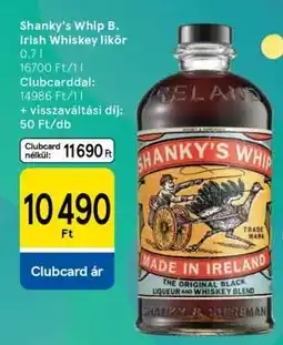 Tesco Shanky's Whip B. Irish Whiskey likőr ajánlat