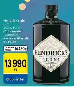 Tesco Hendrick's Gin ajánlat