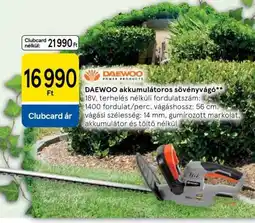Tesco DAEWOO akkumulátoros sövényvágó ajánlat